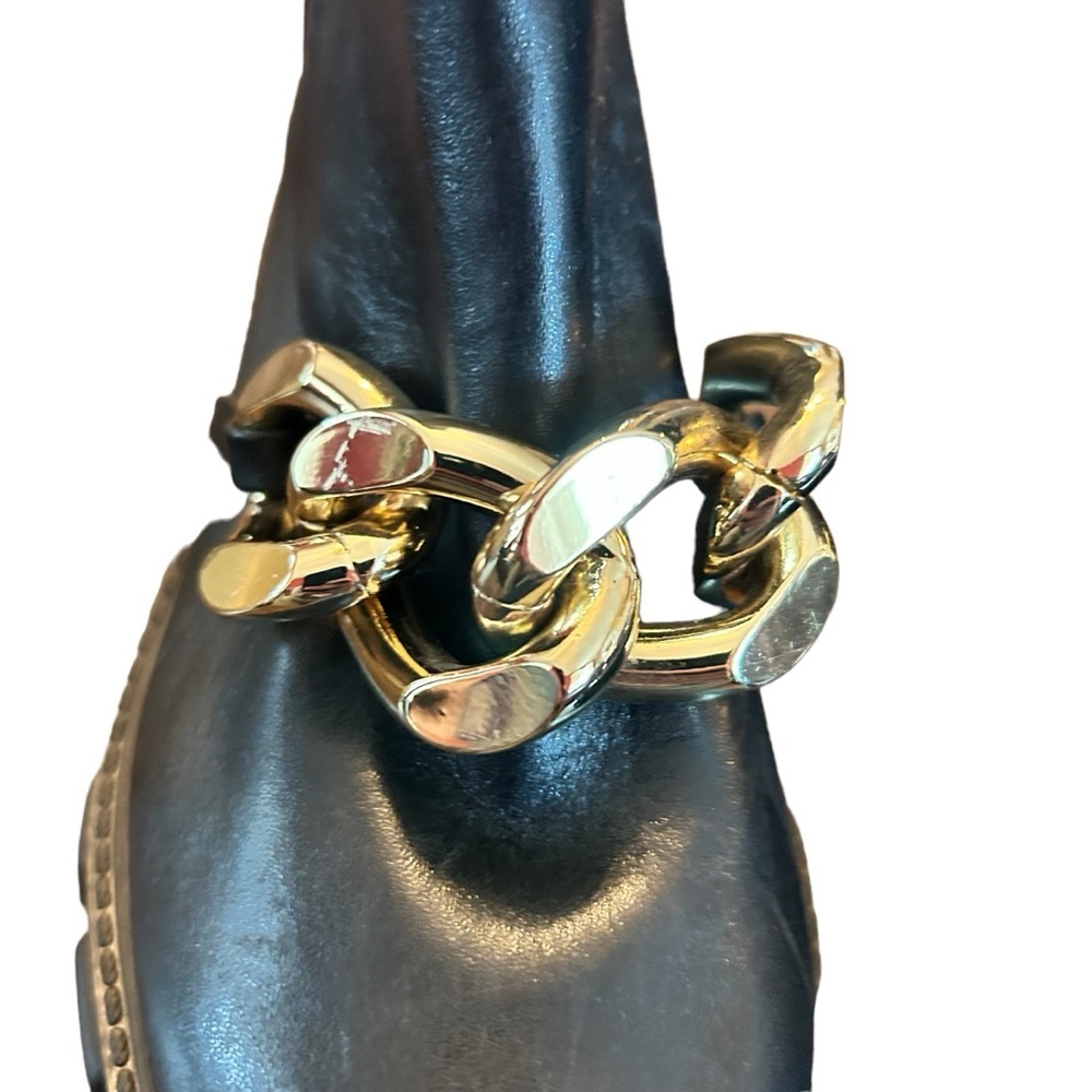 MICHAEL MICHAEL KORS Women's Scarlett Lug Sole Chain Chelsea Booties Size 5.5 - Picture 4 of 12